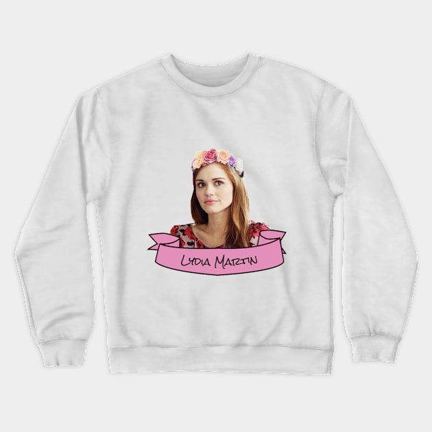 Lydia Martin Flower Crown Crewneck Sweatshirt by lunalovebad